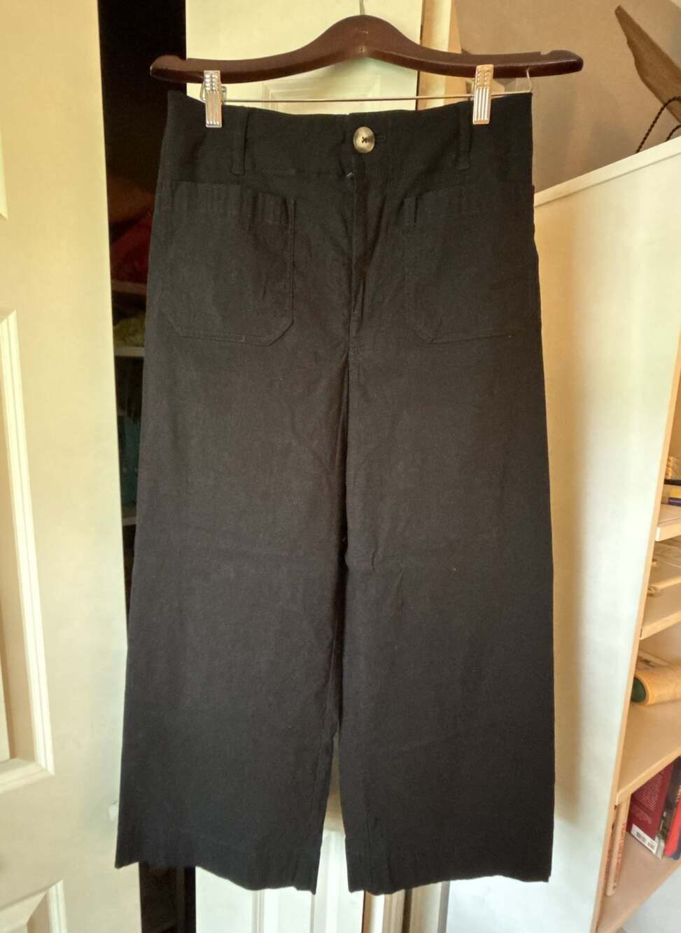 Maeve The Colette Crop Wide-Leg Pants Twill Size 30